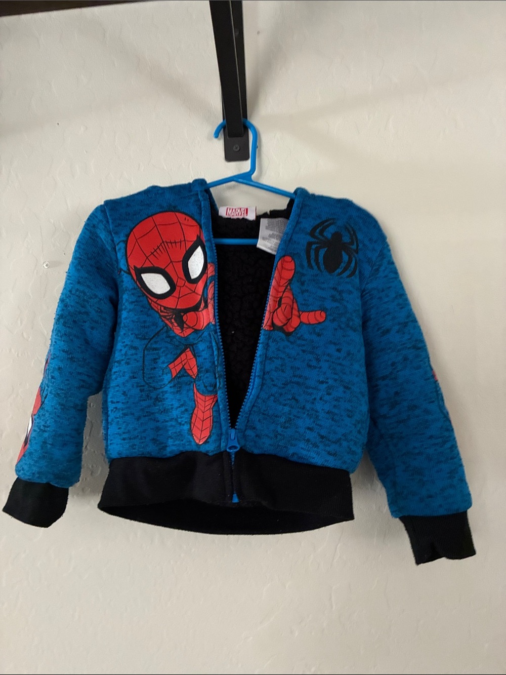 Marvel Spider-Man Blue and Red Kids Zip Hoodie Jacket
